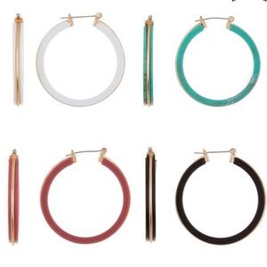 AREA STARS Nordstrom Resin with Gold Hoop Earrings